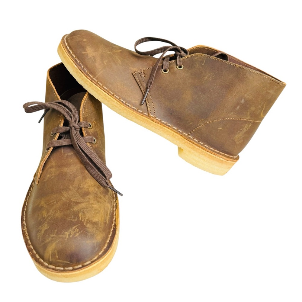 NWOB Clarks Originals Desert Boots Men’s US 7.5 Brown Distressed Leather